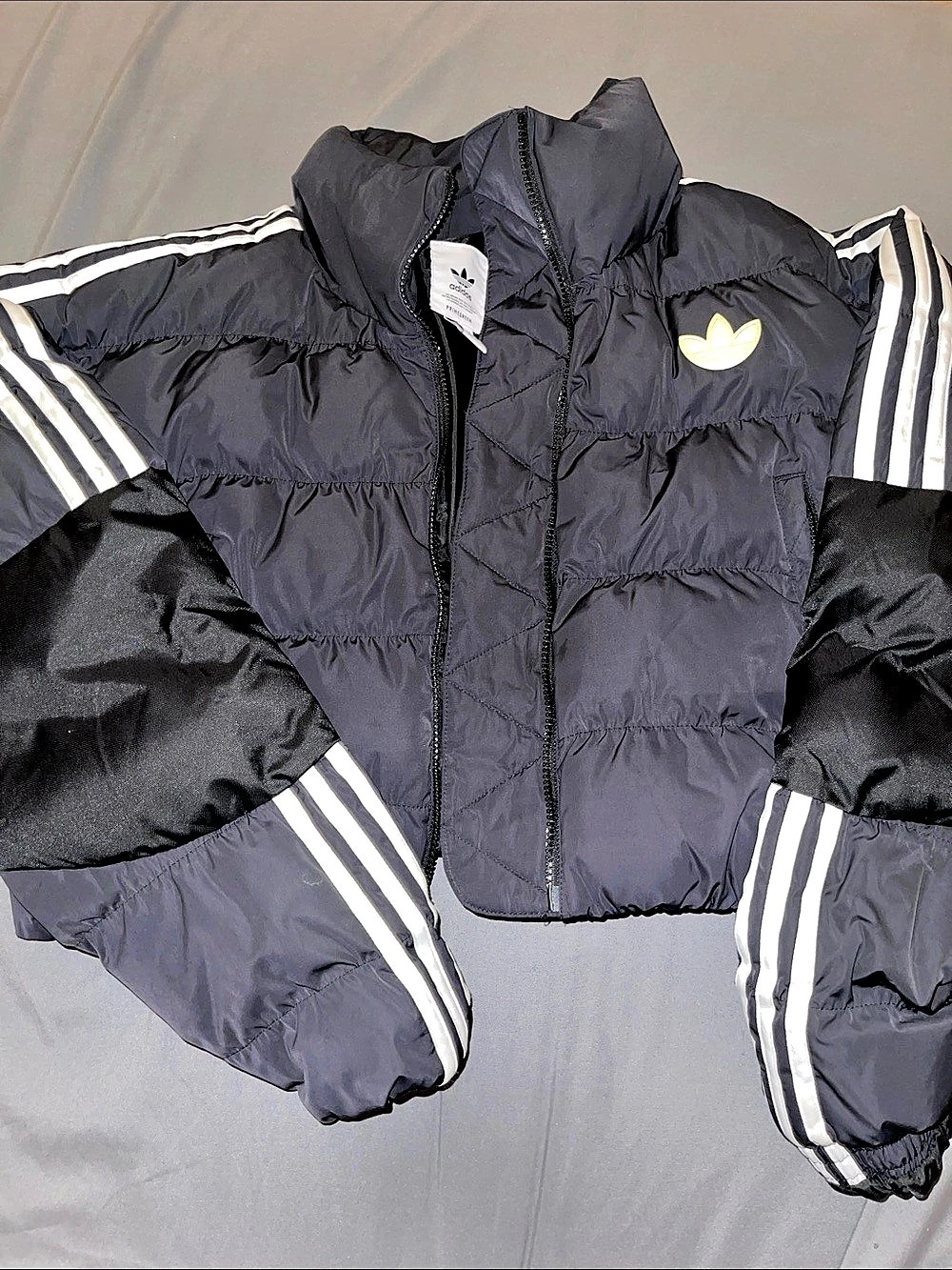 adidas crop puffer jacket